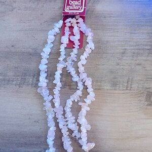 Rose Quartz bead strands, Swarovski crystals